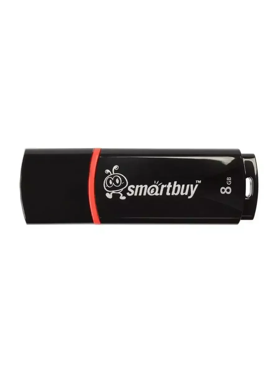 Флешка USB Smartbuy Crown black (SB32GbCRW-K), 32Gb, USB 2.0, R/W 15/5, черный/красный