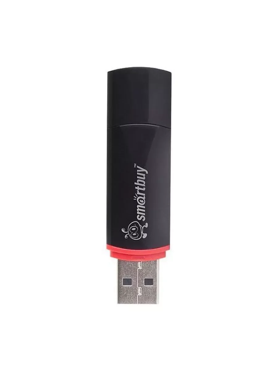 Флешка USB Smartbuy Crown black (SB8GbCRW-K), 8 Gb, USB 2.0, R/W 15/5, черный/красный