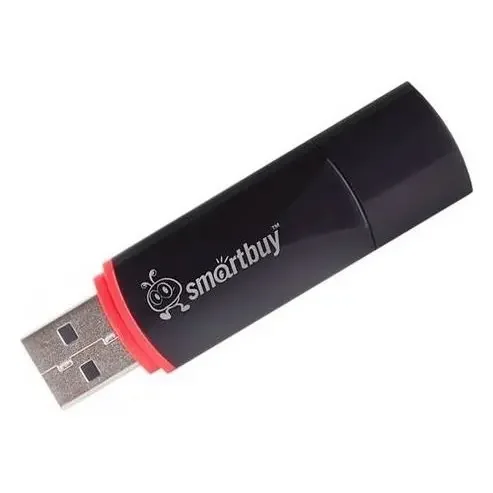 Флешка USB Smartbuy Crown black (SB8GbCRW-K), 8 Gb, USB 2.0, R/W 15/5, черный/красный