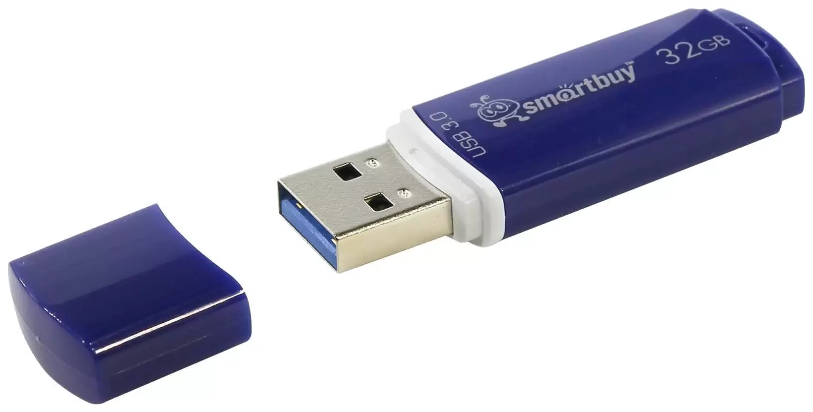 Флешка USB Smartbuy Crown Blue (SB32GbCRW-Bl), 32Gb, USB 3.0, R/W 70/25, синий