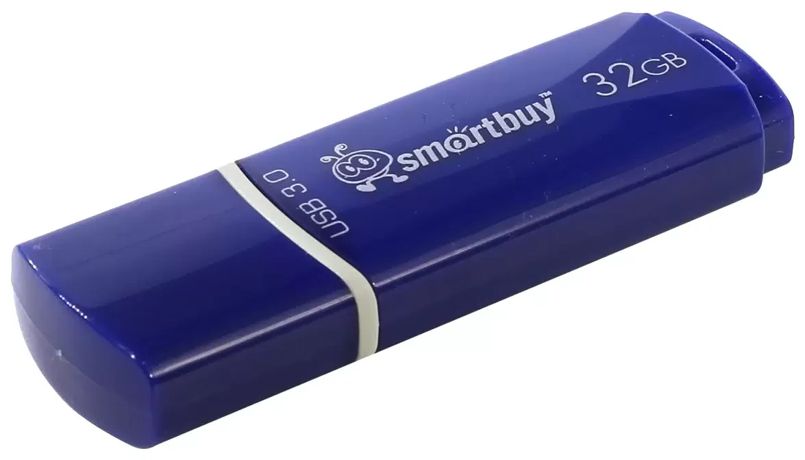 Флешка USB Smartbuy Crown Blue (SB32GbCRW-Bl), 32Gb, USB 3.0, R/W 70/25, синий