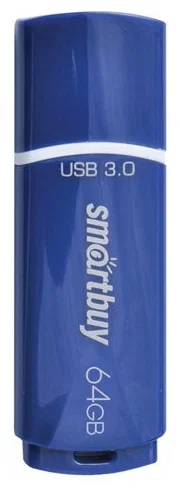 Флешка USB Smartbuy CROWN BLUE (SB64 GbCRW-Bl), 64 Gb, USB 3.0, R/W 75/25, синий