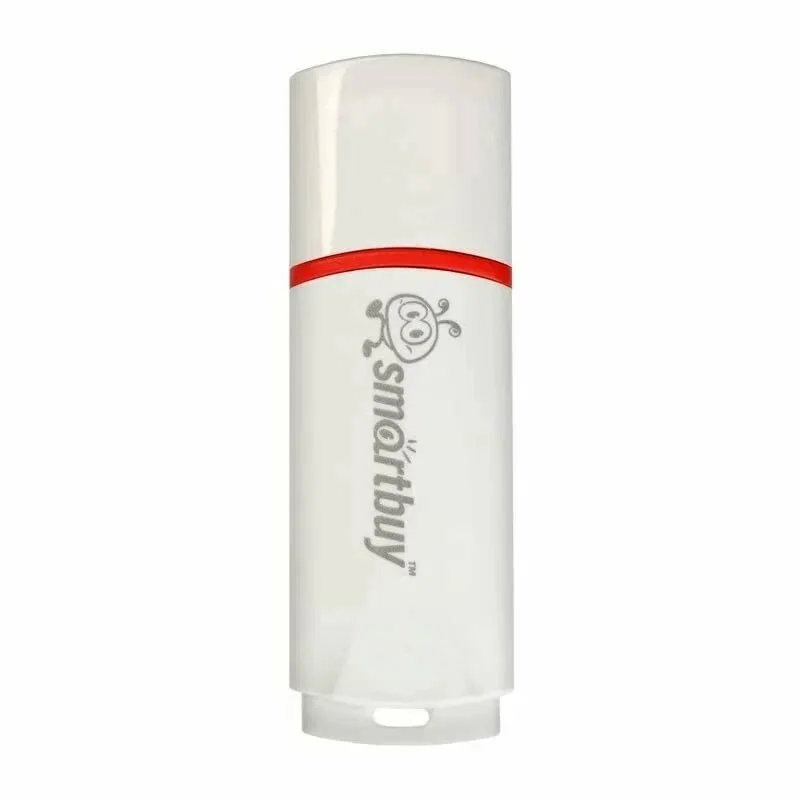 Флешка USB Smartbuy Crown Series white (SB8GBCRW-W), 8Gb, USB 2.0, R/W 15/5, белый