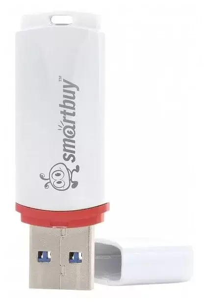 Флешка USB Smartbuy Crown Series white (SB8GBCRW-W), 8Gb, USB 2.0, R/W 15/5, белый