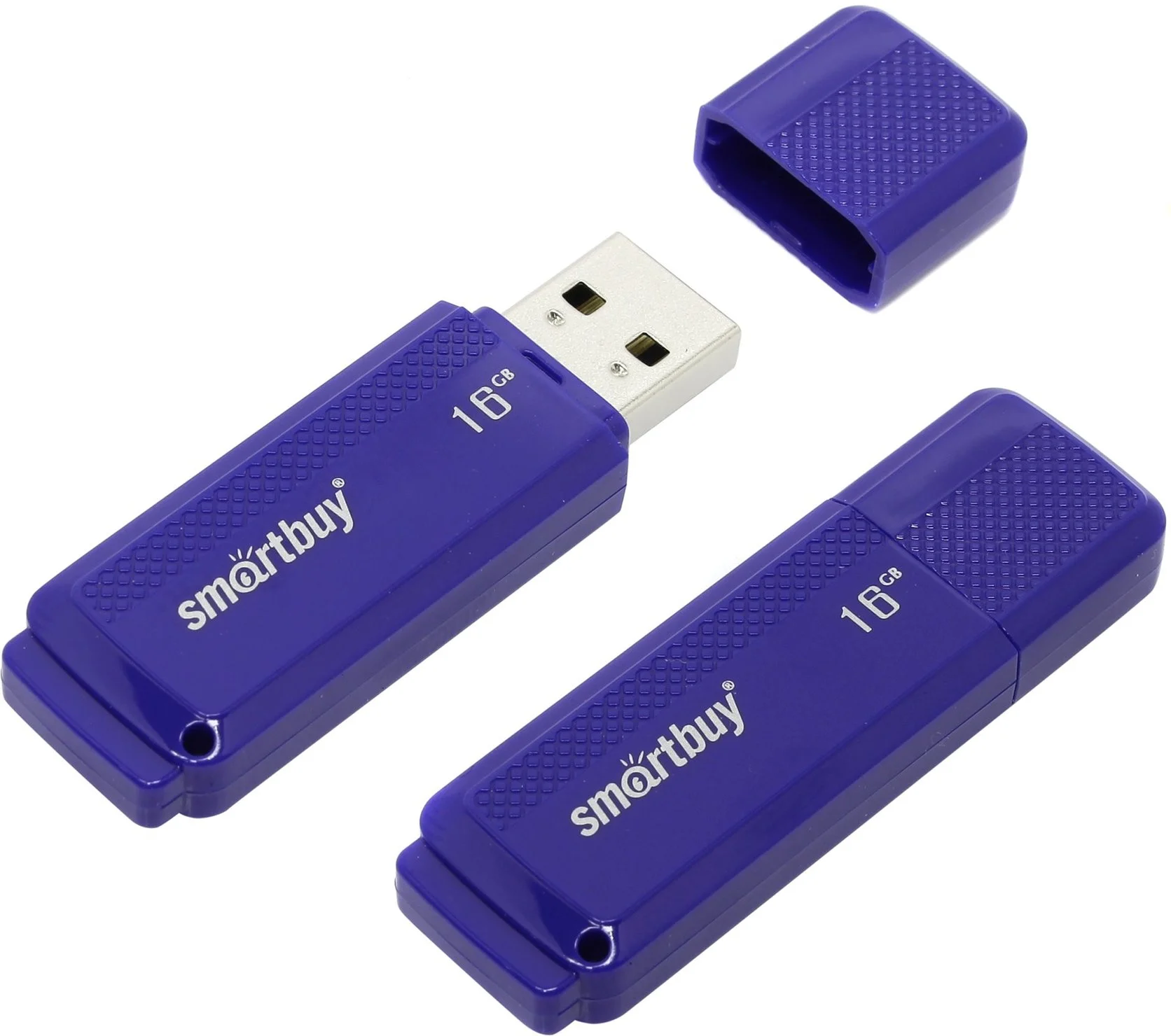 Флешка USB Smartbuy Dock Blue (SB16GbDK-B), 16Gb, USB 2.0, R/W 15/5, синий