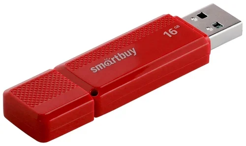 Флешка USB Smartbuy Dock Red (SB16GbDK-R), 16Gb, USB 2.0, R/W 15/5, красный