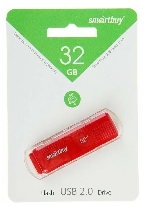 Флешка USB Smartbuy Dock Red (SB32GbDK-R), 32Gb, USB 2.0, R/W 15/5, красный