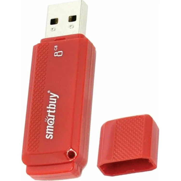 Флешка USB Smartbuy DOCK RED (SB8GBDK-R), 8Gb, USB 2.0, R/W 15/5, красный