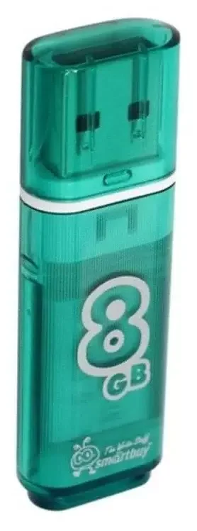 Флешка USB Smartbuy Glossy series (SB8GbGS-G), 8Gb, USB 2.0, R/W 15/5, зеленый