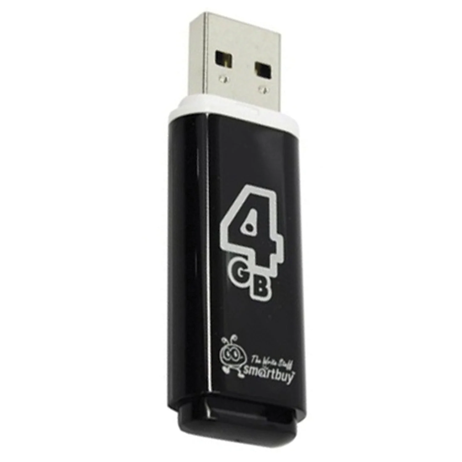 Флешка USB Smartbuy Glossy series black (SB4GbGS-K), 4Gb, USB 2.0, R/W 25/15, черный