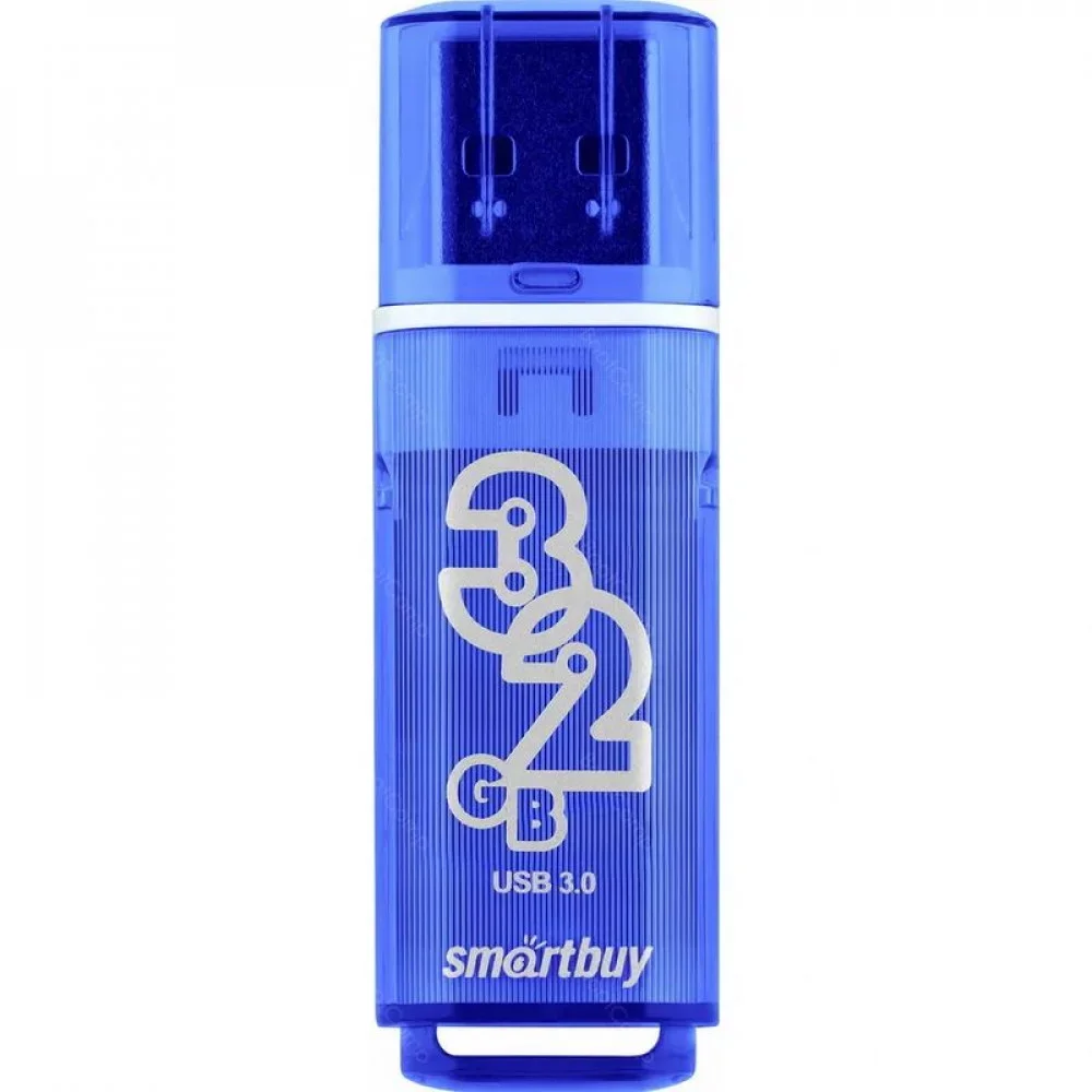 Флешка USB Smartbuy Glossy series Blue (SB32 GbGS-DB), 32Gb, USB 3.0, R/W 75/25, темно-синий
