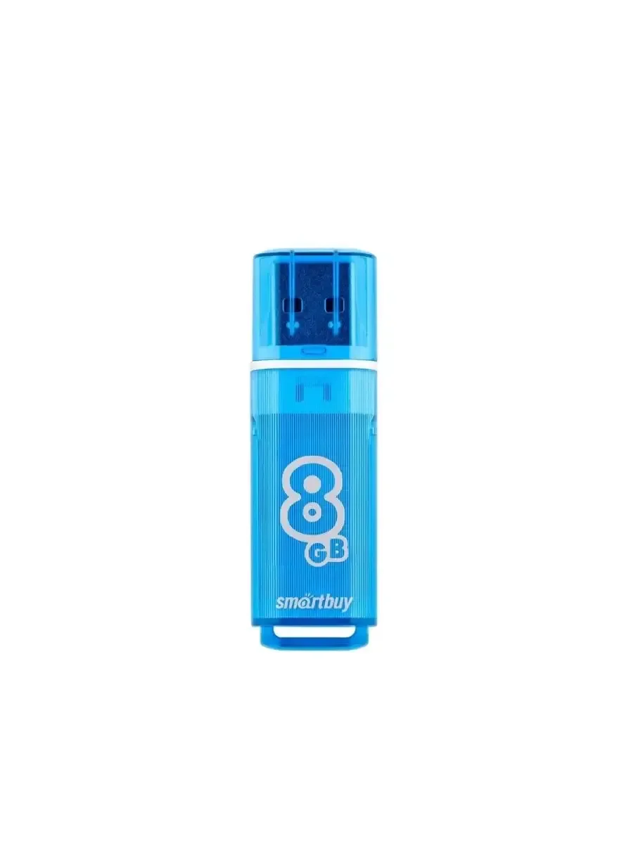 Флешка USB Smartbuy Glossy series Blue SB8 GbGS-B, 8 Gb, USB Type-A 2.0, R/W 25/15, синий
