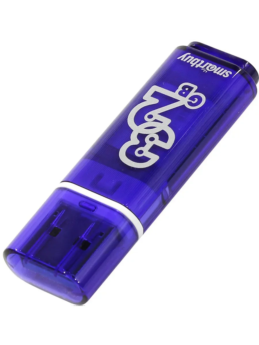 Флешка USB SmartBuy GLOSSY SERIES DARK BLUE (SB64GbGS-DB), 64Gb, USB 3.0, R/W 70/25, темно-синий