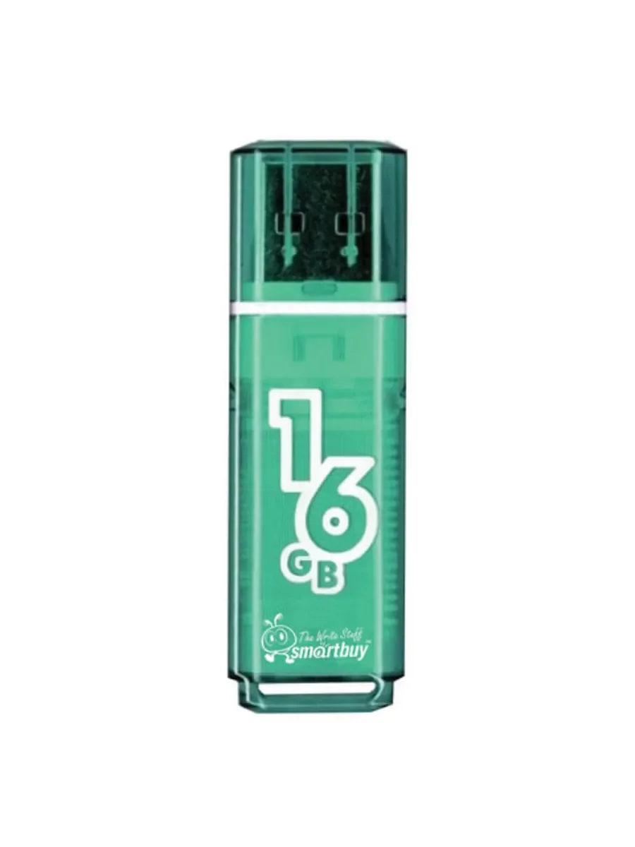 Флешка USB Smartbuy Glossy series Green (SB16GBGS-G), 16Gb, USB 2.0, R/W 25/15, зеленый