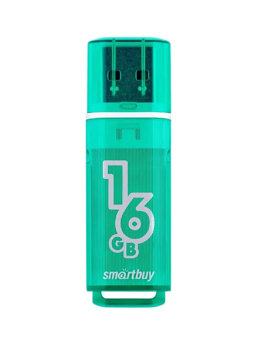Флешка USB Smartbuy Glossy series Green (SB16GBGS-G), 16Gb, USB 2.0, R/W 25/15, зеленый