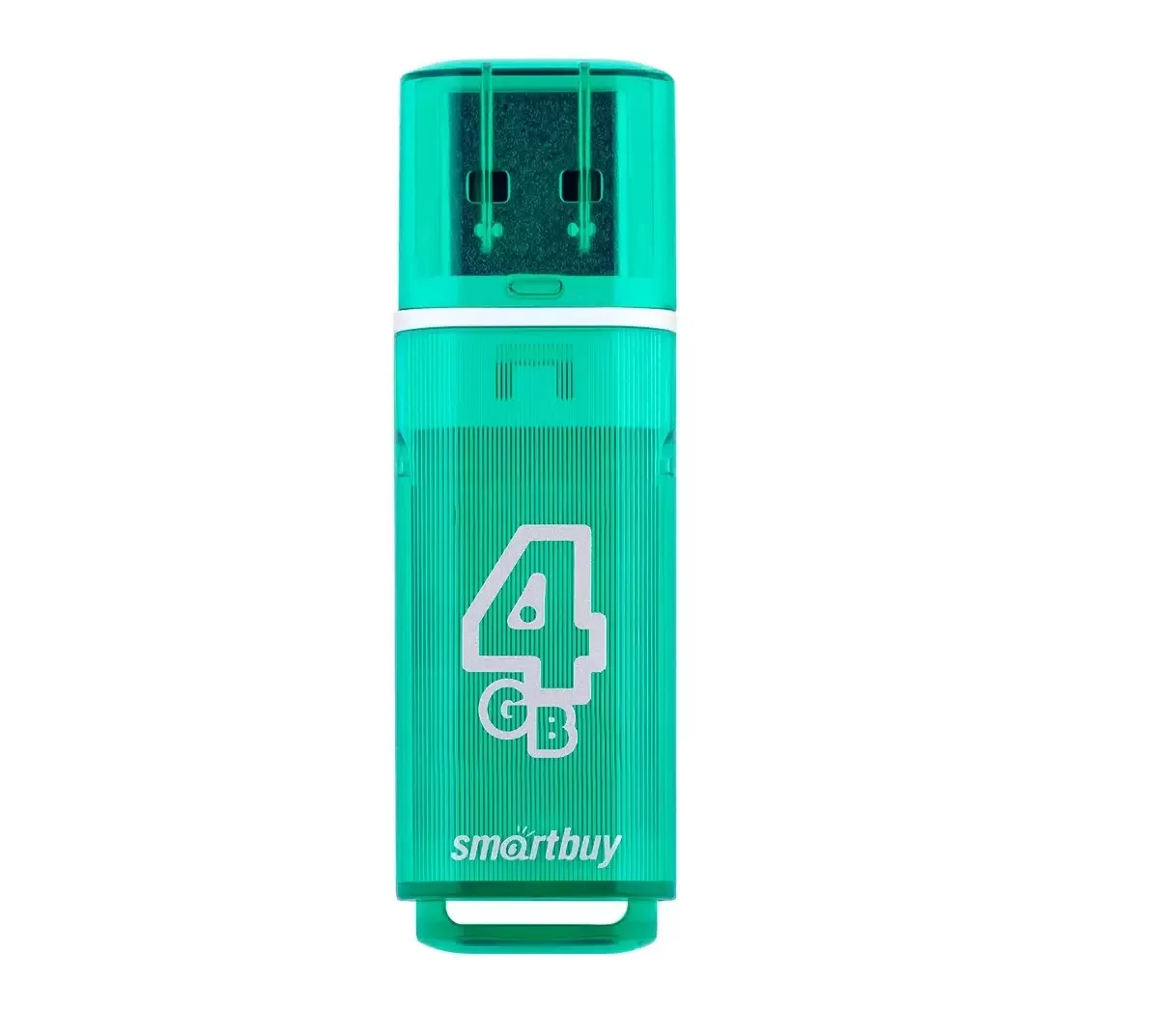 Флешка USB Smartbuy Glossy series Green (SB4 GbGS-G), 4Gb, USB 2.0, R/W 25/15, зеленый