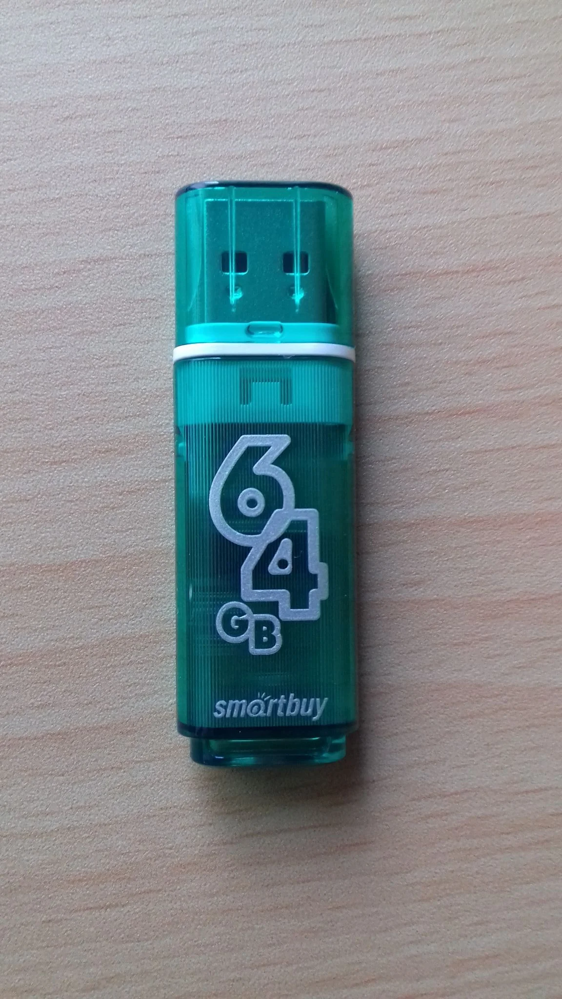 Флешка USB Smartbuy Glossy series green (SB64 GbGS-G), 64Gb, USB 2.0, R/W 25/15, зеленый