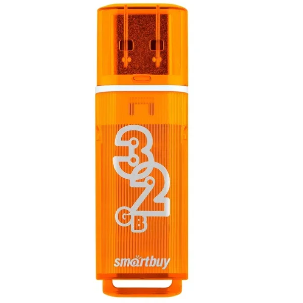 Флешка USB Smartbuy Glossy series orange (SB32 GbGS-Or), 16Gb, USB 2.0, R/W 25/15, оранжевый