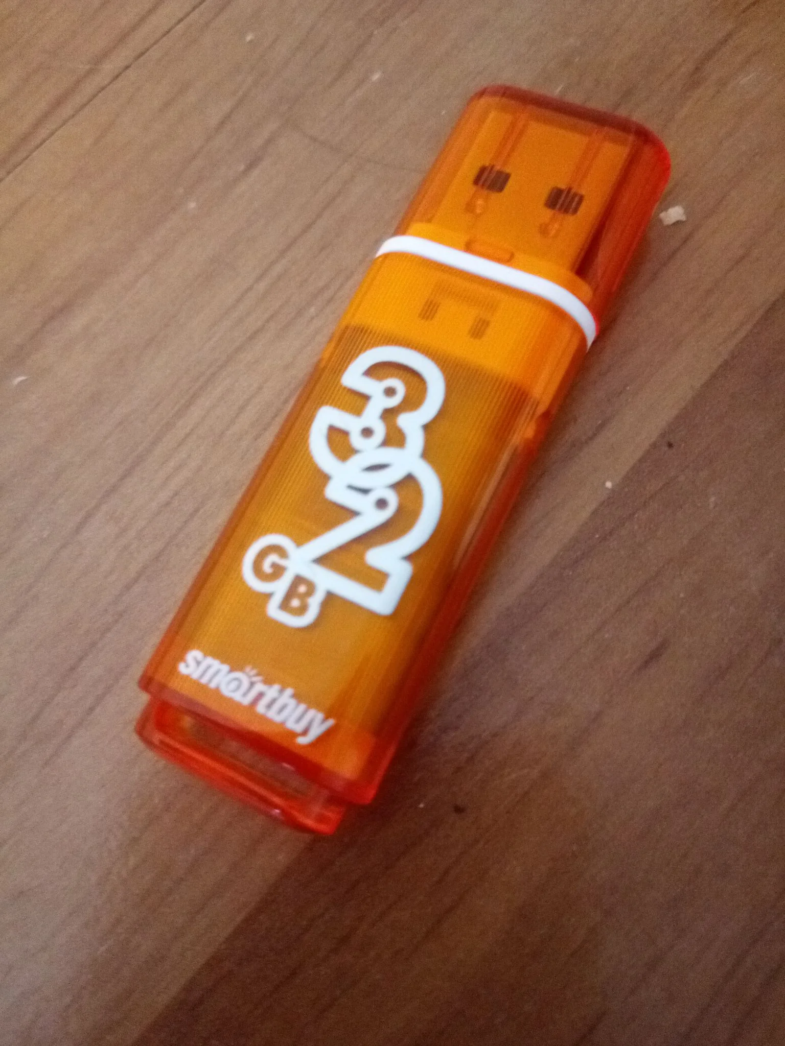 Флешка USB Smartbuy Glossy series orange (SB32 GbGS-Or), 16Gb, USB 2.0, R/W 25/15, оранжевый