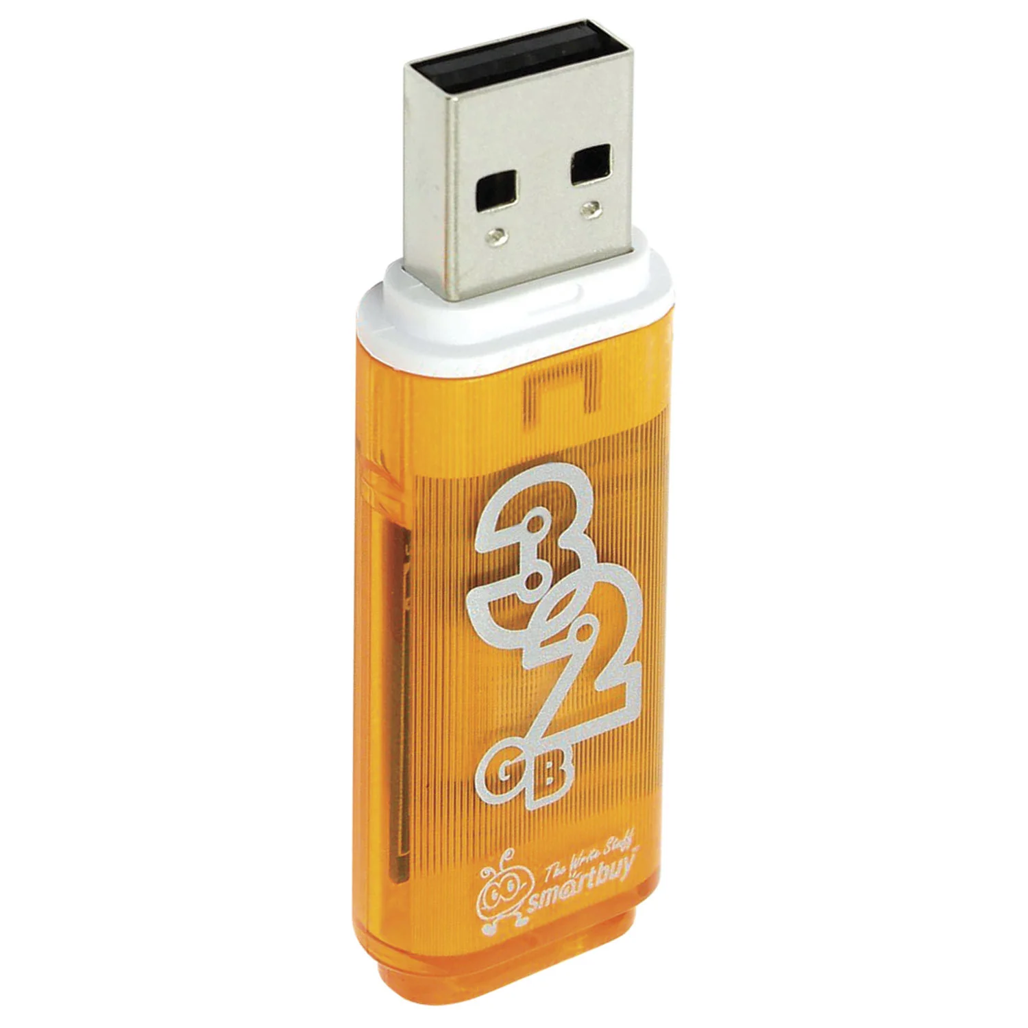 Флешка USB Smartbuy Glossy series orange (SB32 GbGS-Or), 16Gb, USB 2.0, R/W 25/15, оранжевый