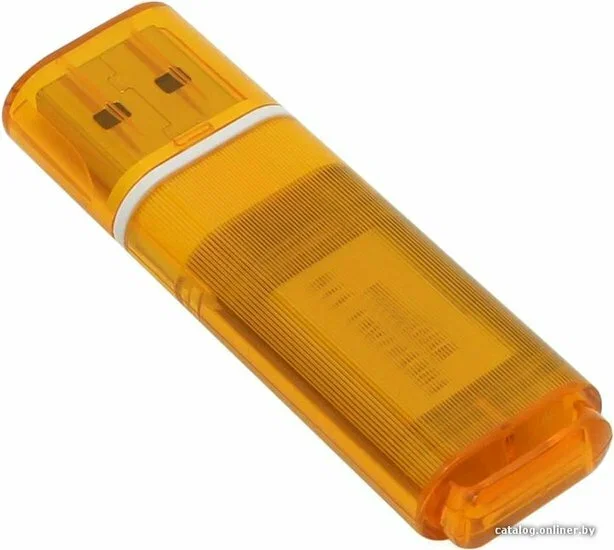 Флешка USB Smartbuy Glossy series Orange (SB4 GbGS-Or), 4Gb, USB 2.0, R/W 25/15, оранжевый
