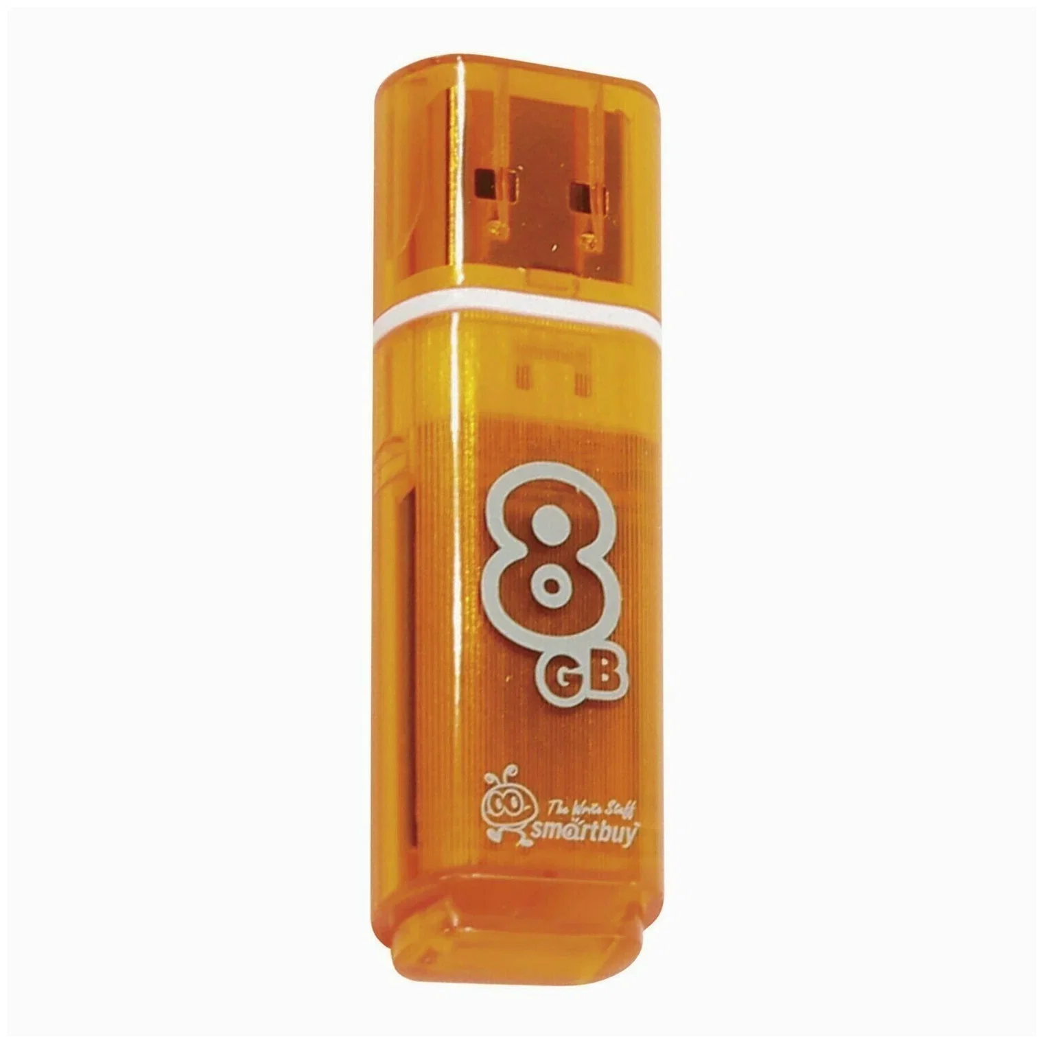 Флешка USB Smartbuy Glossy series Orange (SB8 GbGS-Or), 8Gb, USB 2.0, R/W 25/15, оранжевый