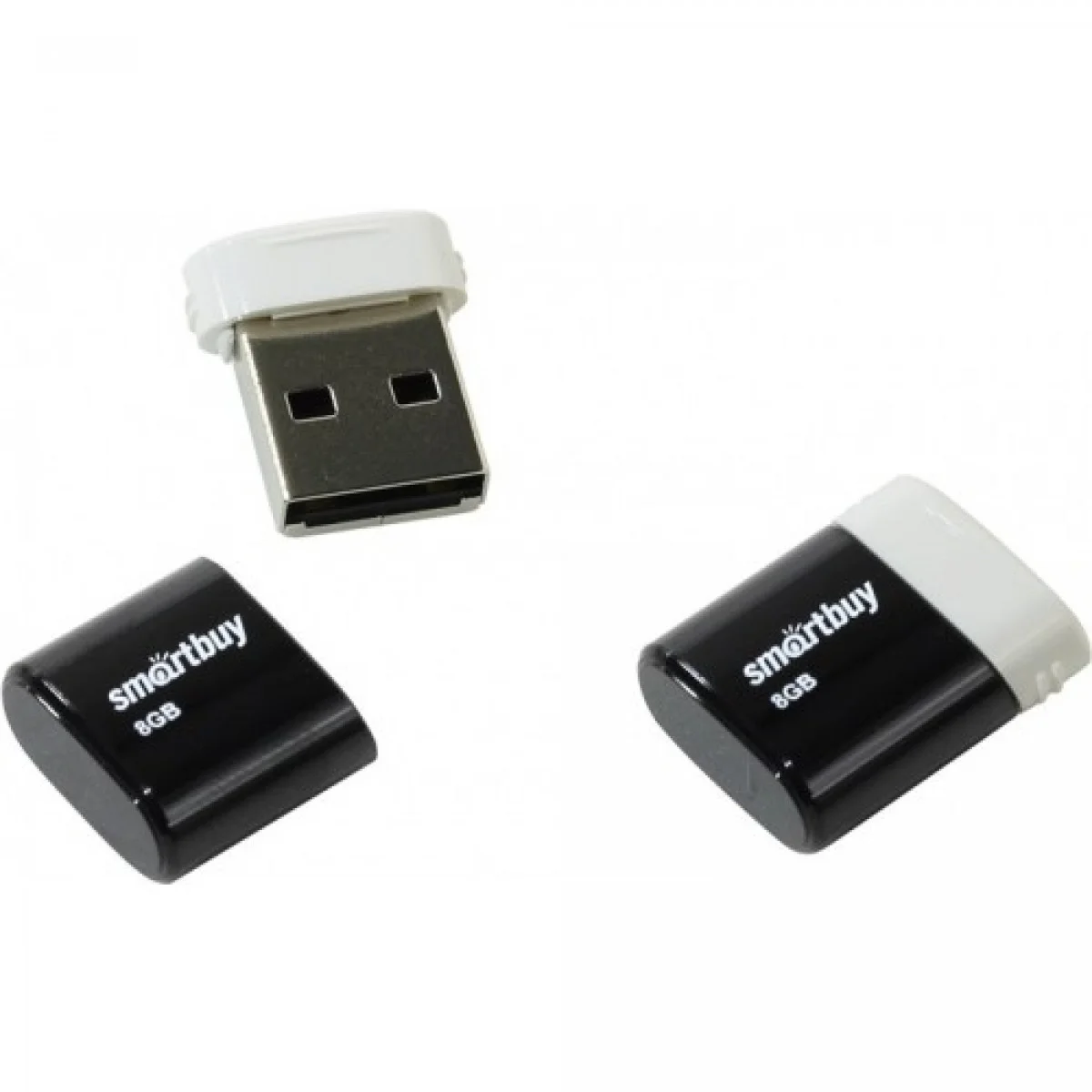 Флешка USB Smartbuy LARA black (SB8GBLara-K), 8Gb, USB 2.0, R/W 15/5, черный/белый