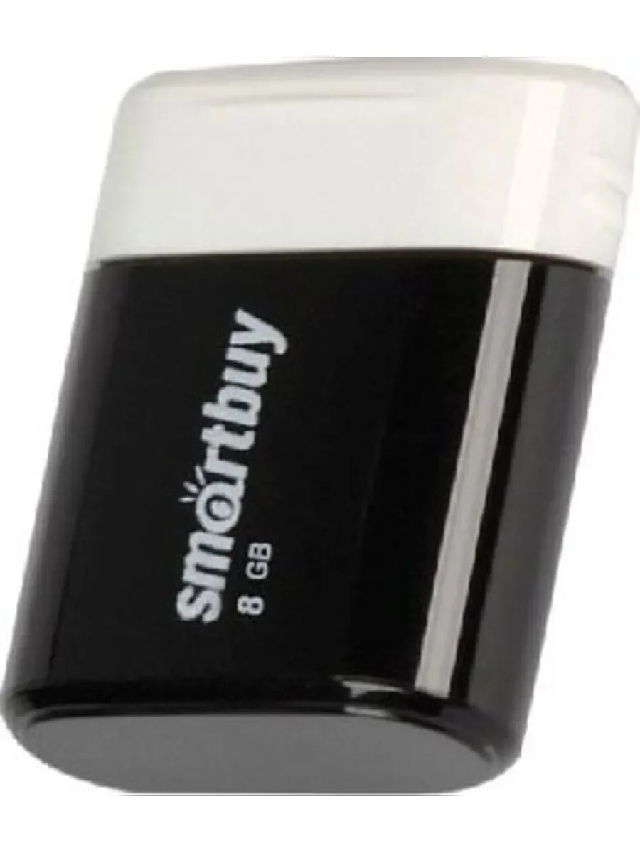 Флешка USB Smartbuy LARA black (SB8GBLara-K), 8Gb, USB 2.0, R/W 15/5, черный/белый