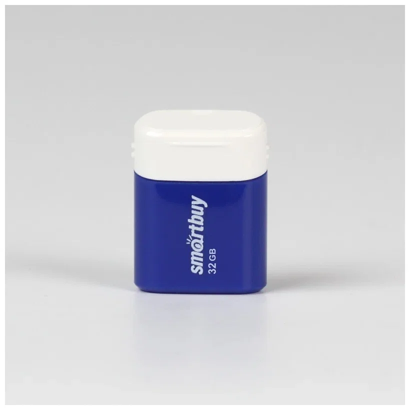 Флешка USB Smartbuy LARA Blue (SB32GBLARA-B), 32Gb, USB 2.0, R/W 15/5, синий/белый