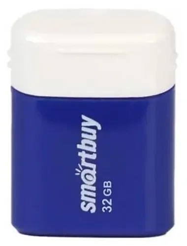 Флешка USB Smartbuy LARA Blue (SB32GBLARA-B), 32Gb, USB 2.0, R/W 15/5, синий/белый