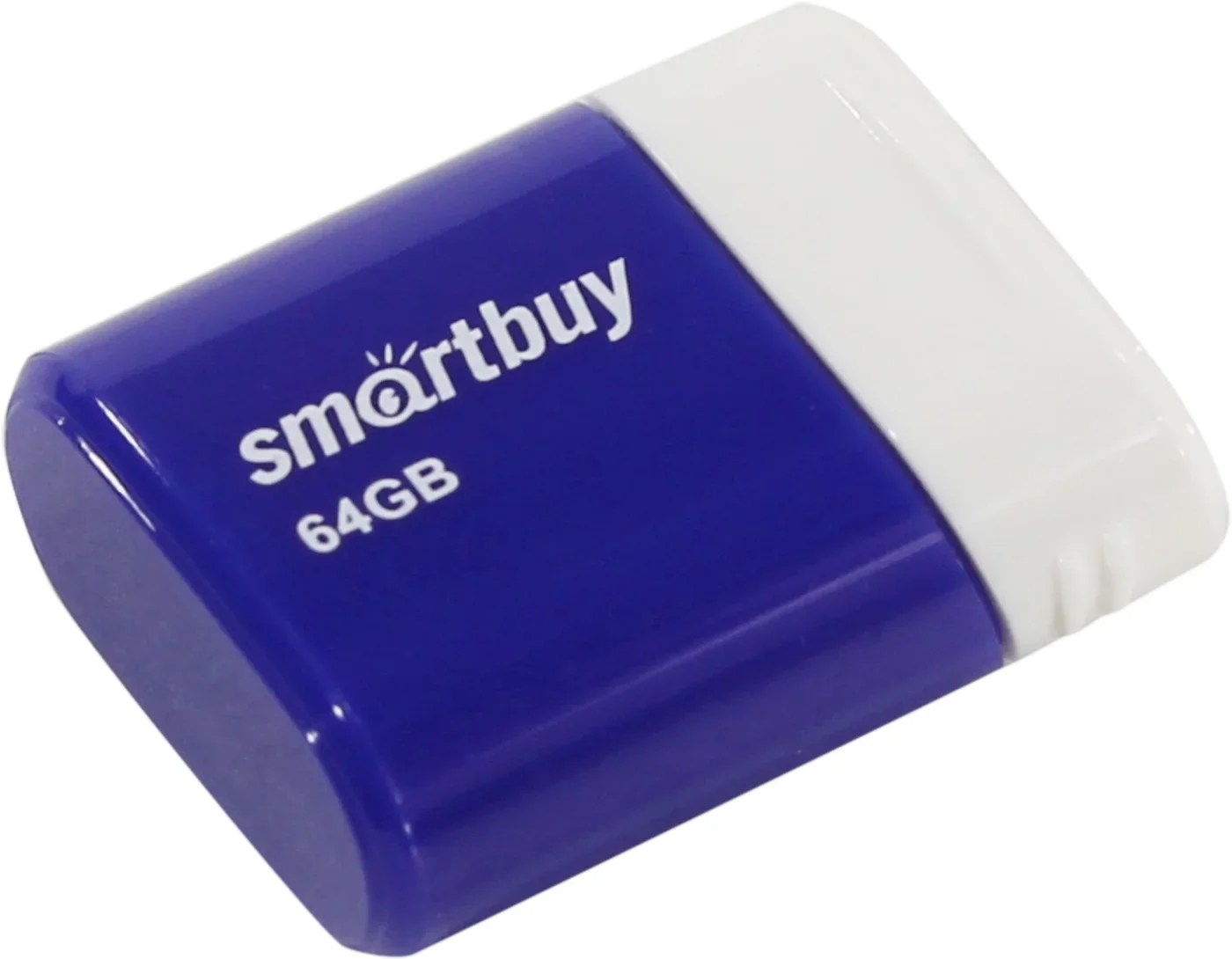 Флешка USB SmartBuy LARA Blue (SB64 GbLARA-B), 64Gb, USB 2.0, R/W 15/5, синий/белый