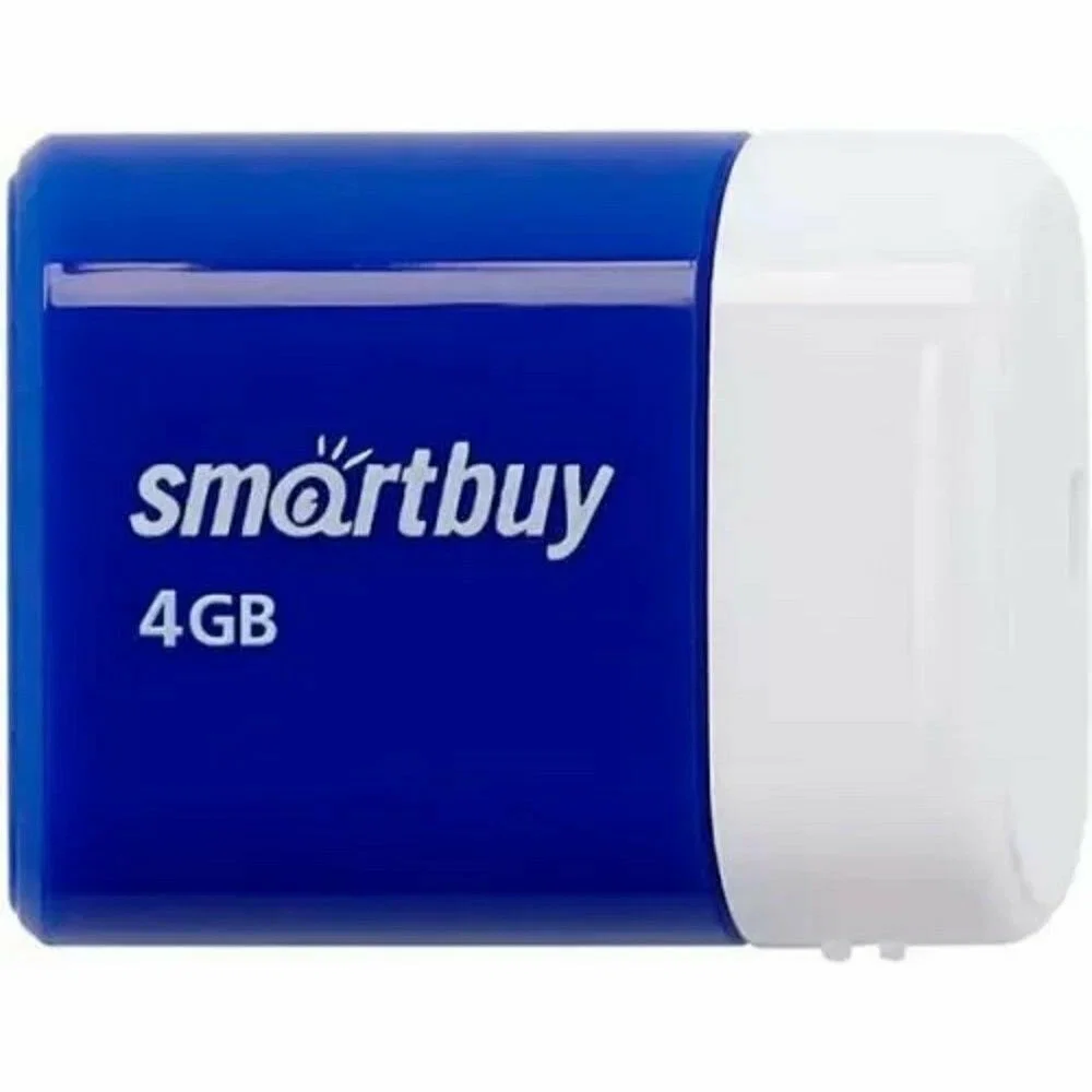 Флешка USB SmartBuy LARA Blue (SB64 GbLARA-B), 64Gb, USB 2.0, R/W 15/5, синий/белый