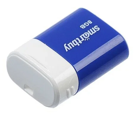 Флешка USB Smartbuy LARA Blue (SB8GbLara-B), 8Gb, USB 2.0, R/W 15/5, синий/белый