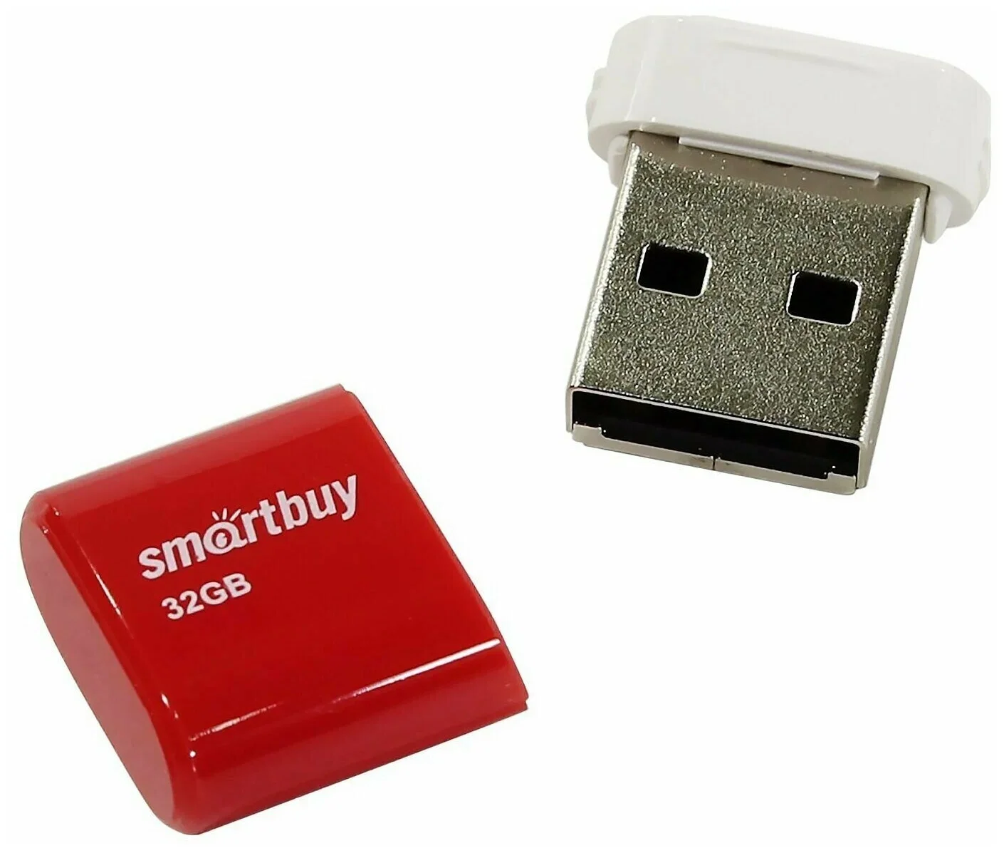 Флешка USB Smartbuy LARA Red (SB32GbLARA-R), 32Gb, USB 2.0, R/W 15/5, красный/белый