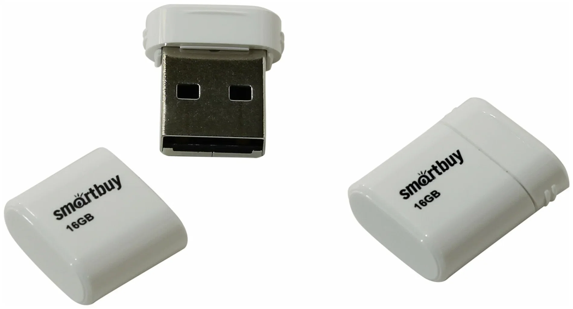 Флешка USB Smartbuy LARA White (SB16GbLARA-W), 16 Gb, USB 2.0, R/W 15/5, белый