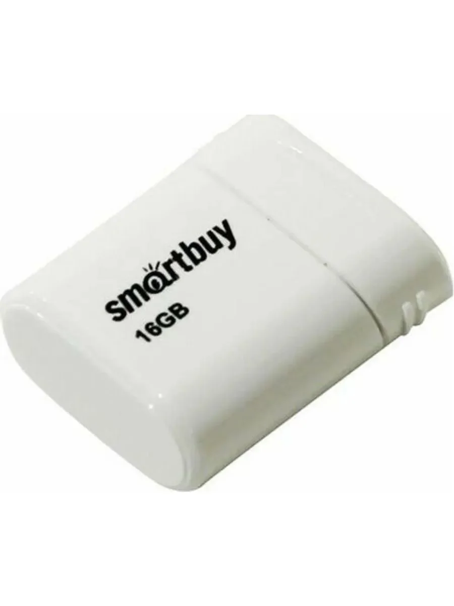 Флешка USB Smartbuy LARA White (SB16GbLARA-W), 16 Gb, USB 2.0, R/W 15/5, белый