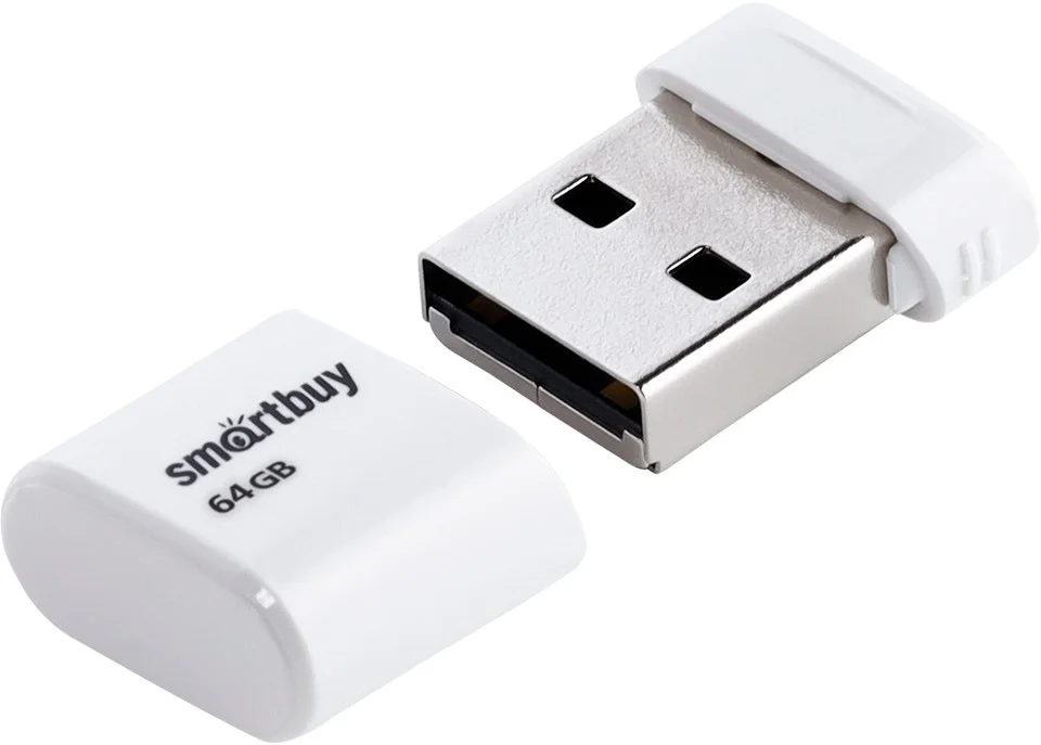 Флешка USB Smartbuy LARA White (SB32GbLARA-W), 32Gb, USB 2.0, R/W 15/5, белый