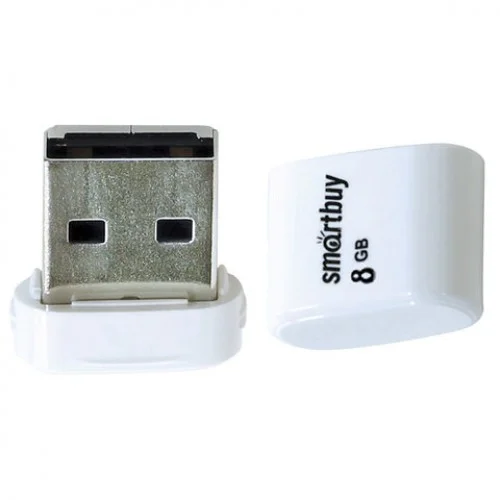 Флешка USB Smartbuy Lara white (SB8GBLara-W), 8Gb, USB 2.0, R/W 15/5, белый