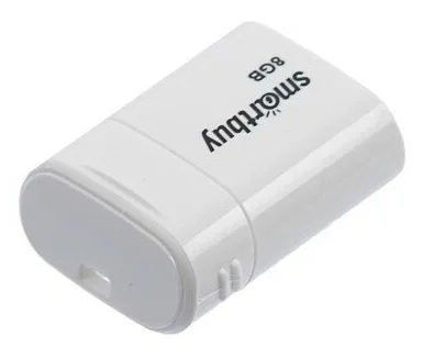 Флешка USB Smartbuy Lara white (SB8GBLara-W), 8Gb, USB 2.0, R/W 15/5, белый