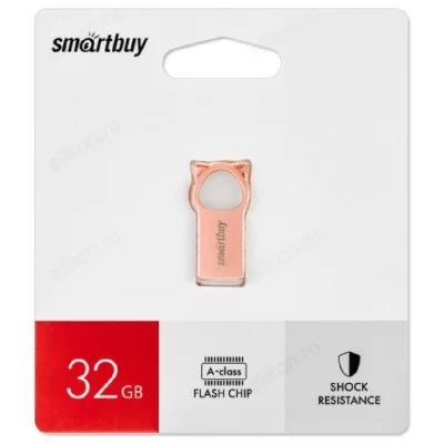 Флешка USB Smartbuy MC5 Metal Kitty (SB064GbMC5), 64Gb, USB 2.0, R/W 20/10, розовый