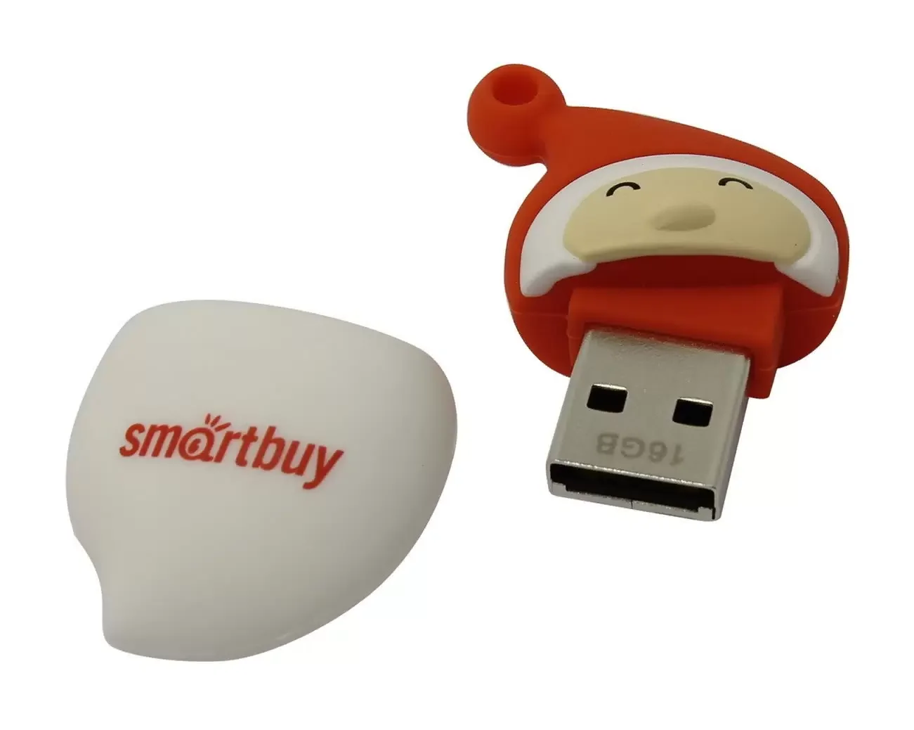 Флешка USB SmartBuy NY series Santa-A (SB16GBSantaA), 16Gb, USB 2.0, R/W 25/15, красный/белый