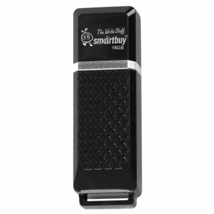 Флешка USB Smartbuy Quartz Black (SB16GbQZ-K), 16Gb, USB 2.0, R/W 25/15, черный