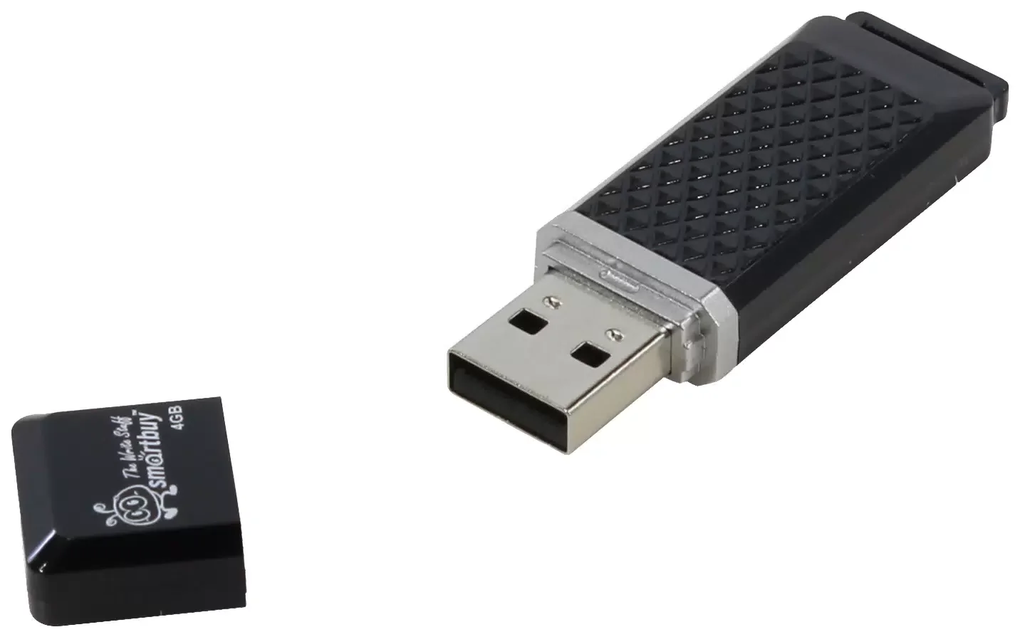 Флешка USB Smartbuy Quartz Black (SB4GbQZ-K), 4Gb, USB 2.0, R/W 15/5, черный