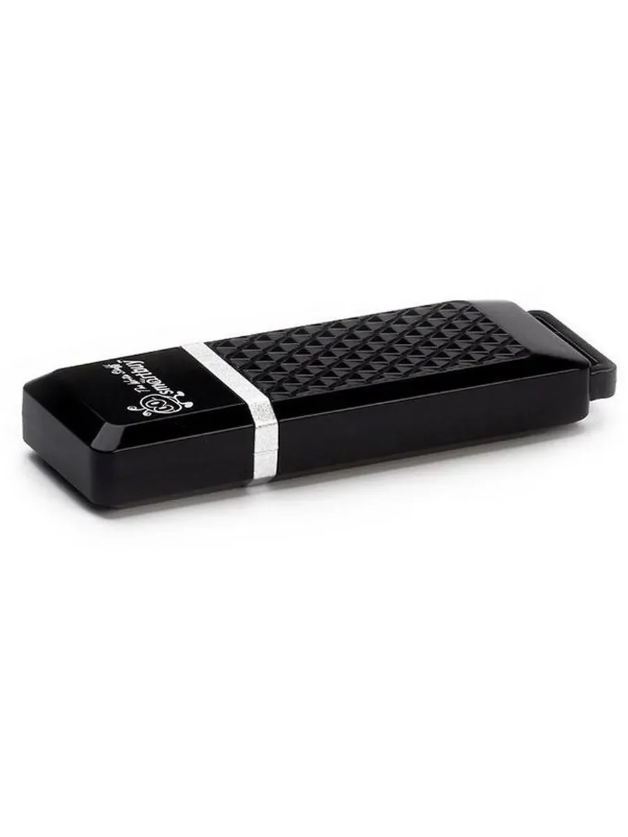 Флешка USB Smartbuy Quartz Black (SB4GbQZ-K), 4Gb, USB 2.0, R/W 15/5, черный