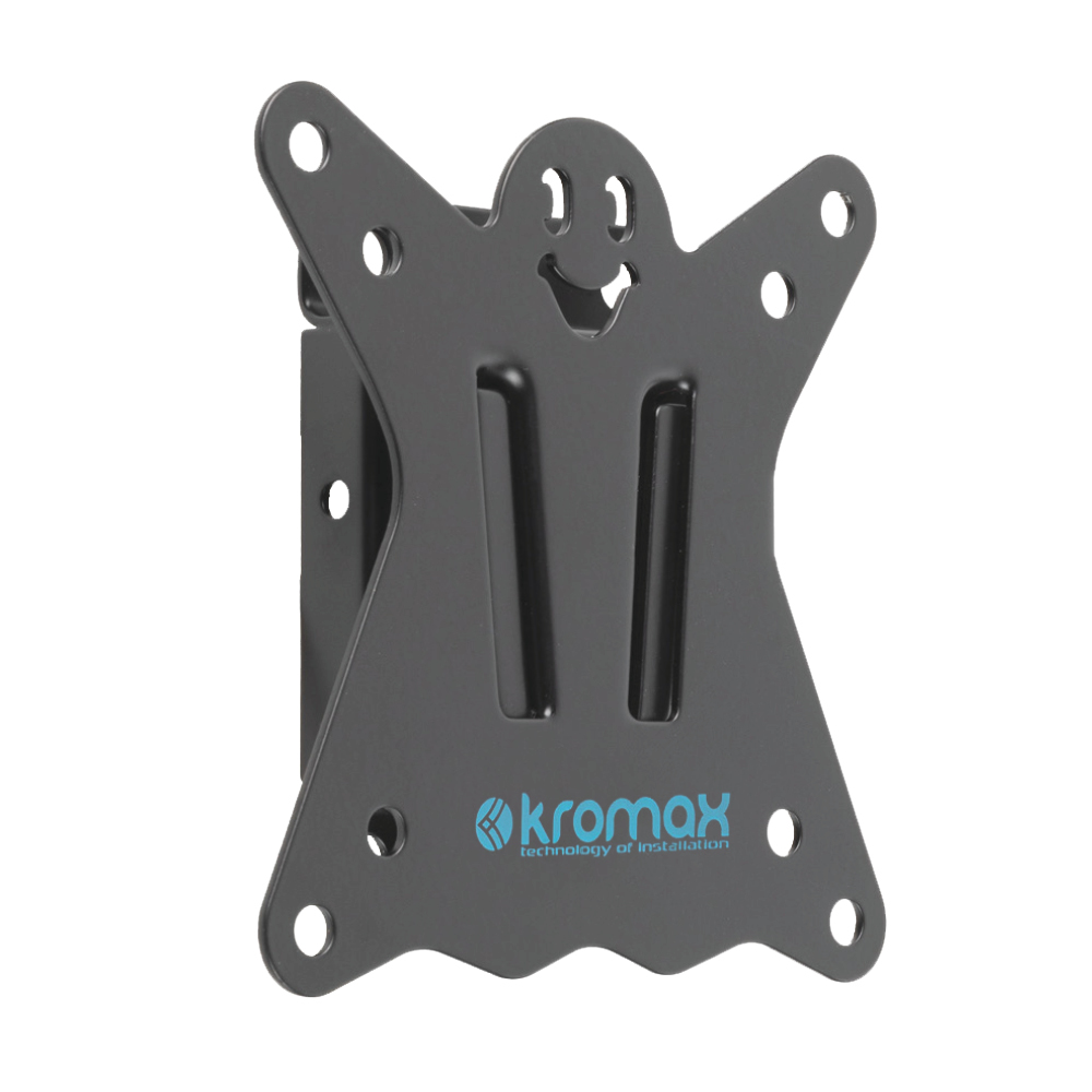 Кронштейн под LCD Kromax CASPER-100 black, 10"-28", max 25 кг, 0 ст св., от ст. 21 мм