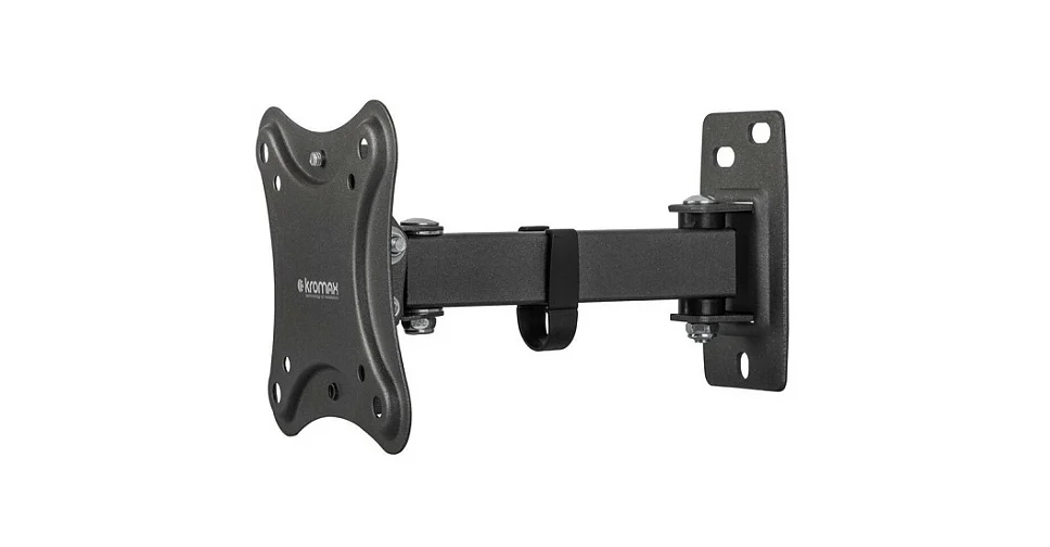 Кронштейн под LCD Kromax CORBEL-2 black 10"-34" (61-201 мм.) до 25 кг. наклон +5 -12, поворот ±90