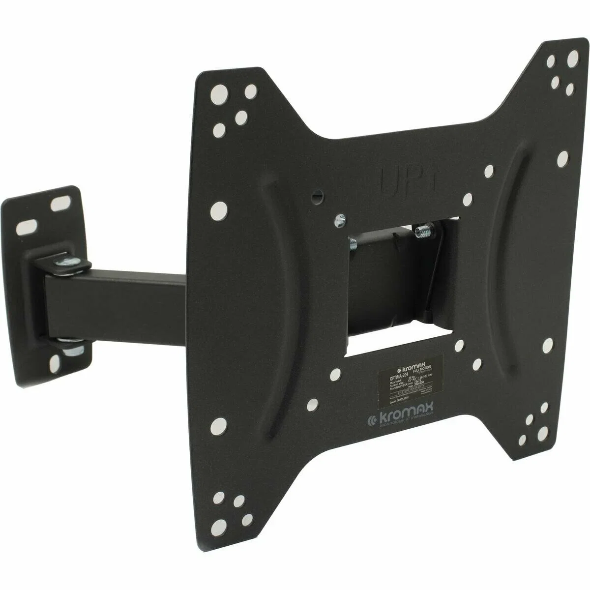 Кронштейн под LCD Kromax OPTIMA-204 black (15"-42", 25кг, нак 5-12, повор 90, до 200х200) 8шт/уп