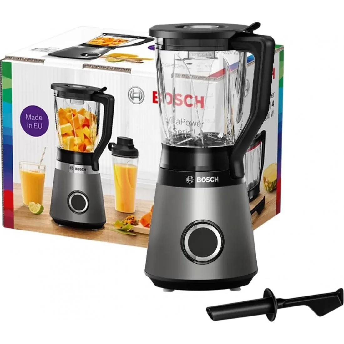 Блендер стационарный Bosch MMB6172S, серебристый 1200 Вт,пластик,1,5 л,3 скорости