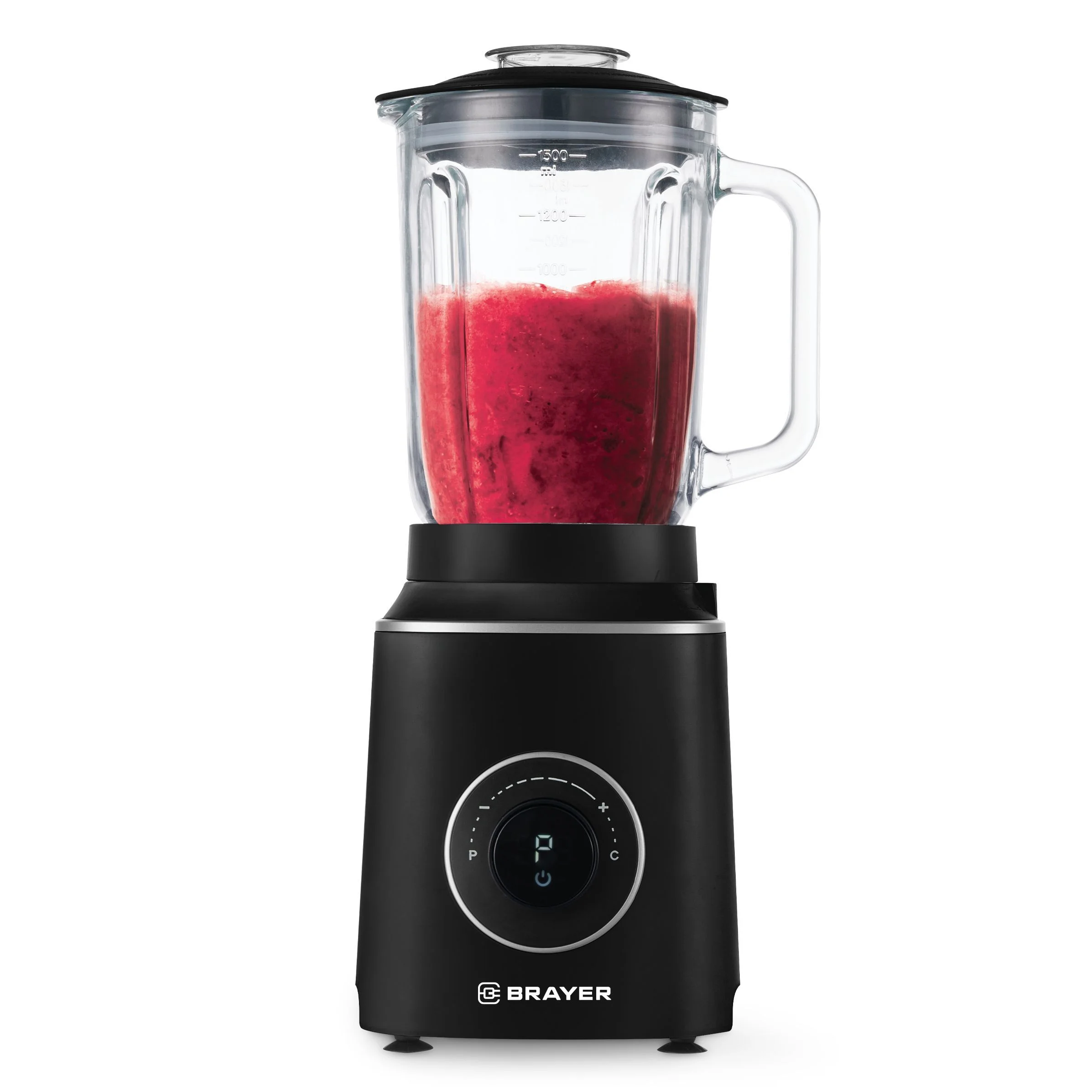 Блендер стационарный BRAYER BR1209,1000 Вт, 2 скорости, импульс режим, колка льда, 6ножей, кувшин1,5
