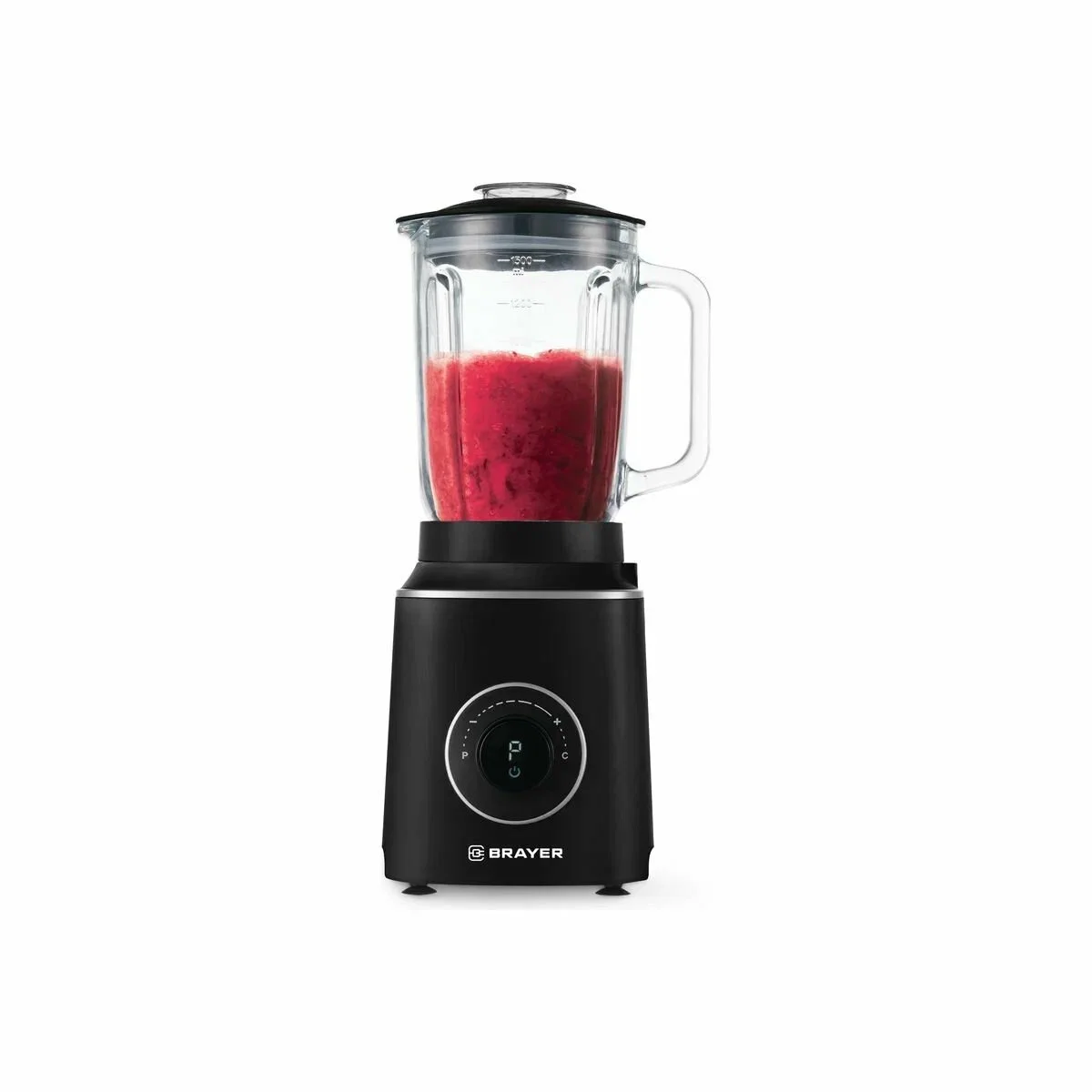 Блендер стационарный BRAYER BR1210 1400 Вт, 9 скоростей, дисплей, колка льда, 6 ножей, кувшин 1,5 л